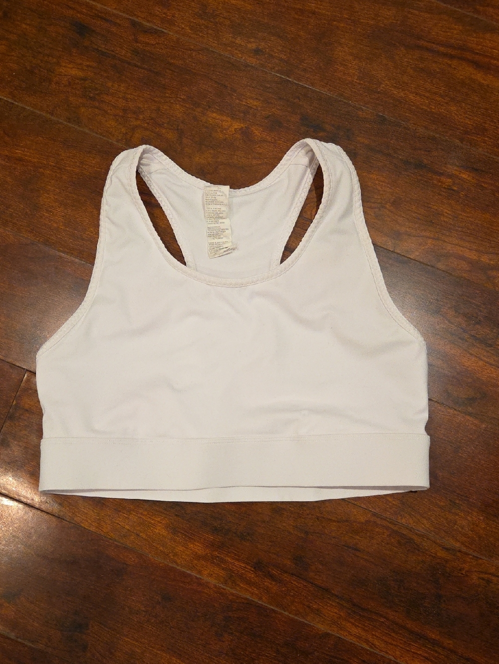 Fabletics White Racerback Sports Bra